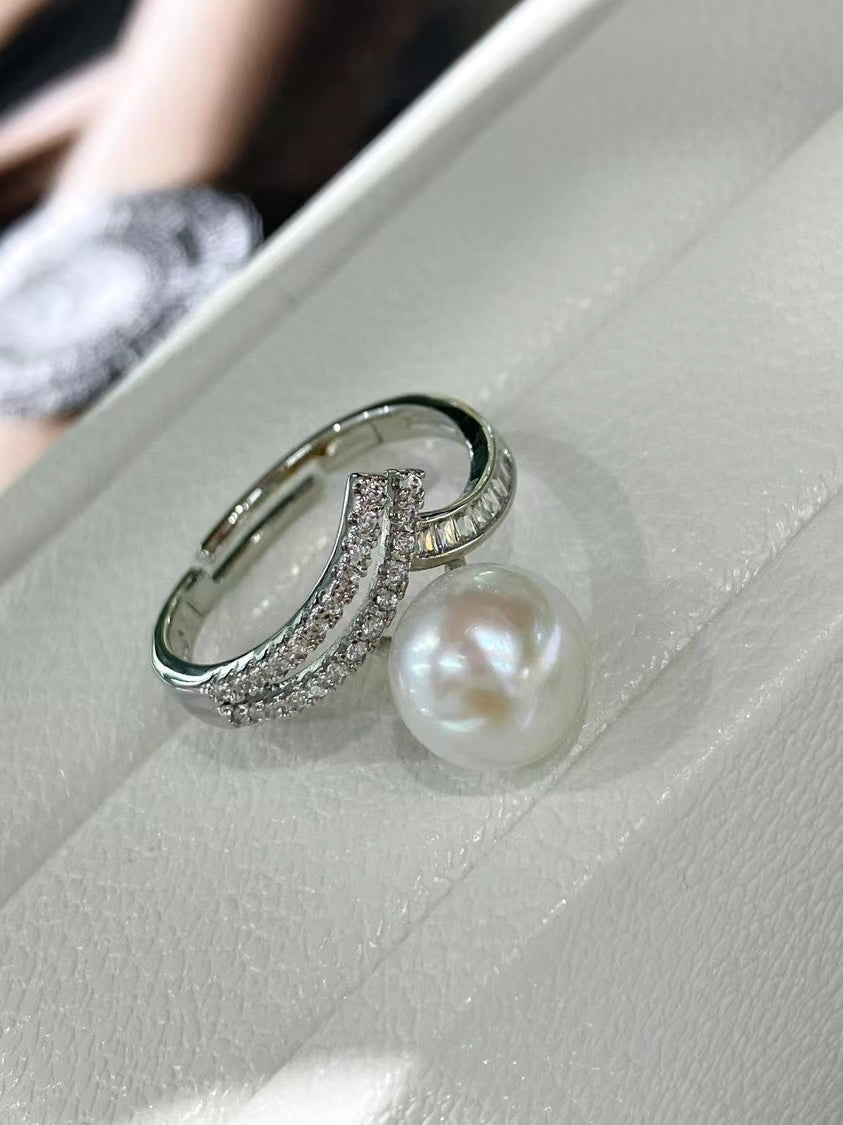 AAA2018 Freshwater Pearl Rings for festival party daily with verification Mather's day Christmas day Valentine's Day Gift