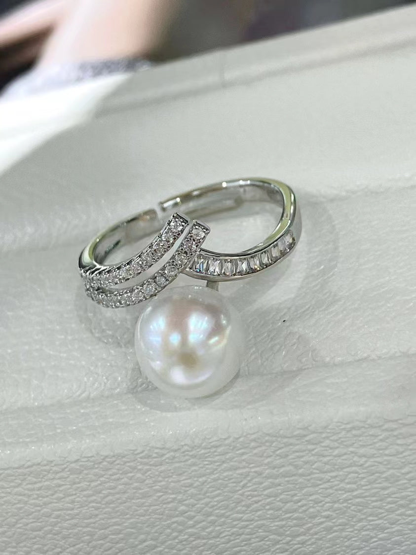 AAA2018 Freshwater Pearl Rings for festival party daily with verification Mather's day Christmas day Valentine's Day Gift