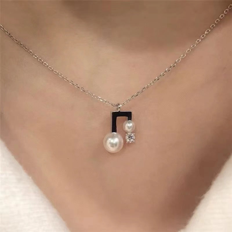 AAA2715 Freshwater Pearl  Necklace bouncing Rhythm for women festival party daily with verification Mather's day Christmas day Valentine's Day Gift