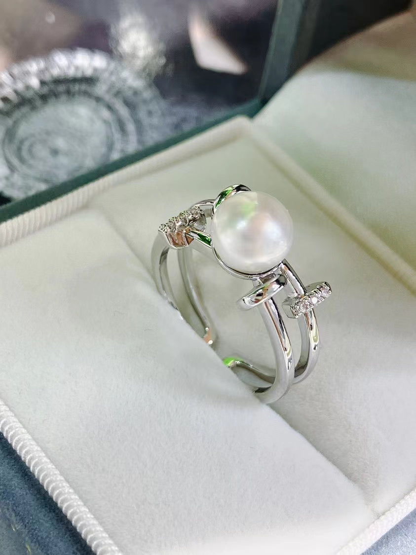 AAA2004 Freshwater pearl rings for festival party daily with verification Mather's day Christmas day Valentine's Day Gift