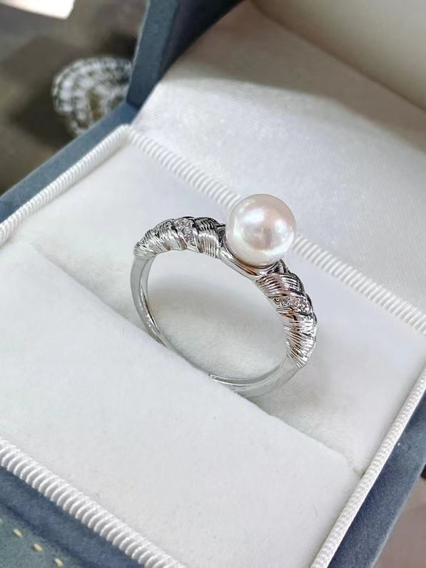 AAA2007 Freshwater pearl rings for festival party daily with verification Mather's day Christmas day Valentine's Day Gift