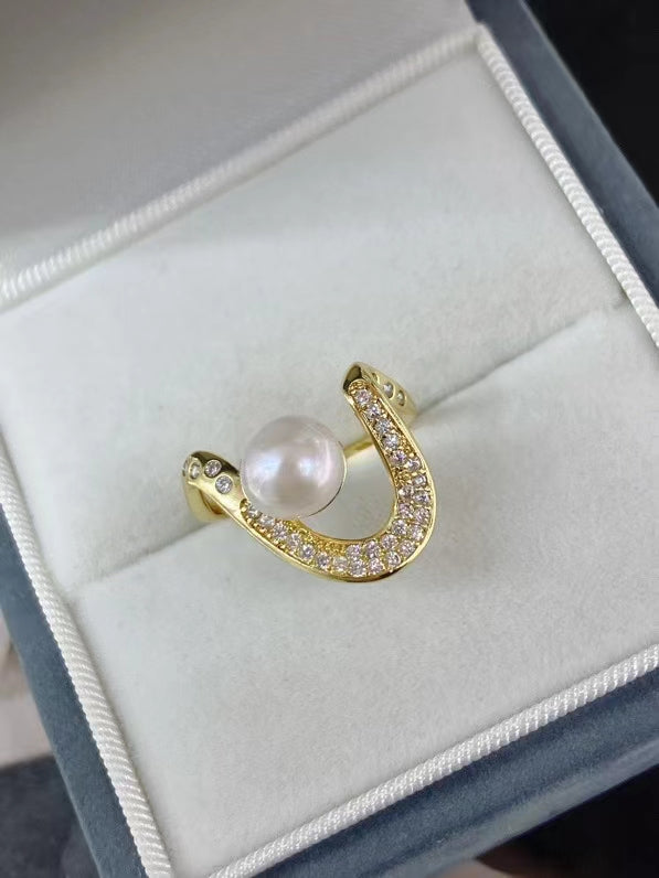 AAA2018 Freshwater Pearl Rings for festival party daily with verification Mather's day Christmas day Valentine's Day Gift