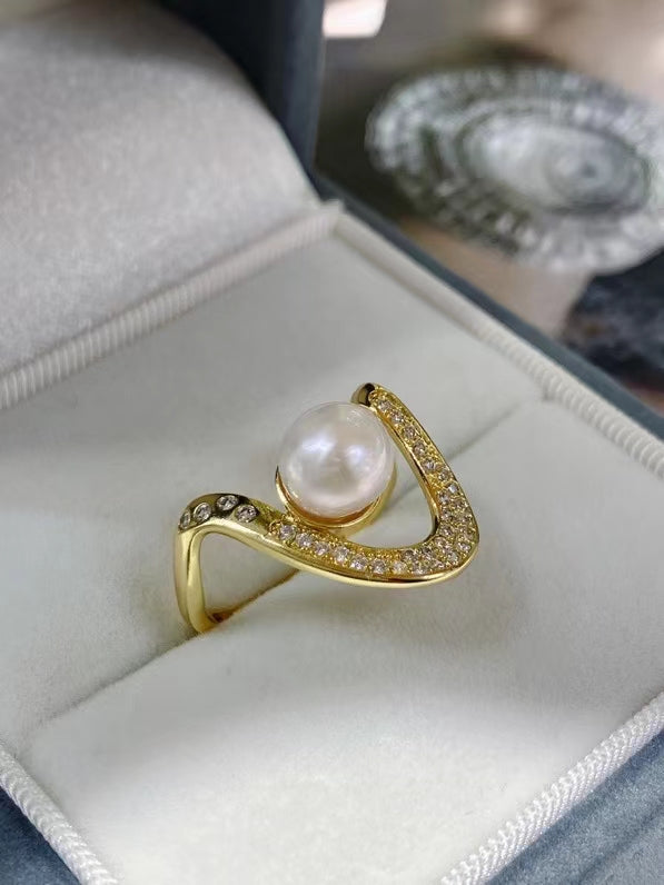 AAA2018 Freshwater Pearl Rings for festival party daily with verification Mather's day Christmas day Valentine's Day Gift