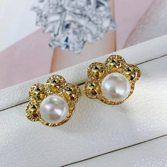 AAA2415 Freshwater Pearl Cat Paw Earrings for festival party daily with verification Mather's day Christmas day Valentine's Day Gift