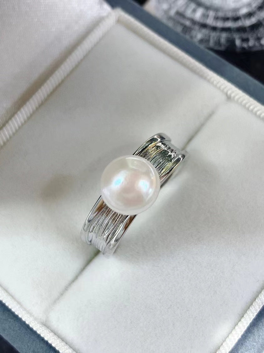 AAA2008 Freshwater pearl rings for festival party daily with verification Mather's day Christmas day Valentine's Day Gift