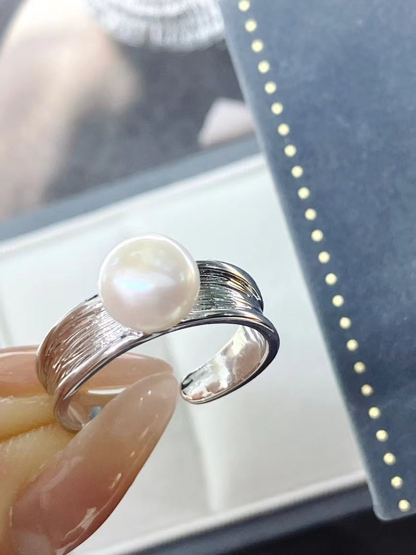 AAA2008 Freshwater pearl rings for festival party daily with verification Mather's day Christmas day Valentine's Day Gift