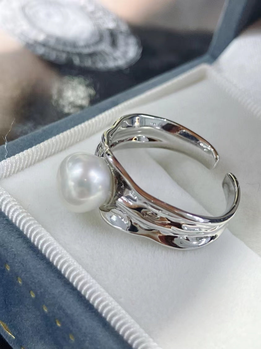 AAA2008 Freshwater pearl rings for festival party daily with verification Mather's day Christmas day Valentine's Day Gift