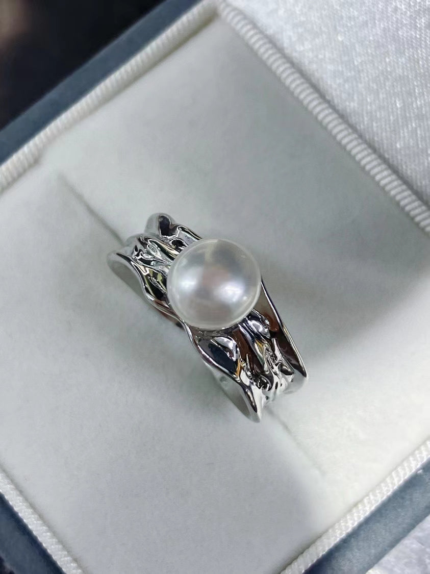 AAA2008 Freshwater pearl rings for festival party daily with verification Mather's day Christmas day Valentine's Day Gift