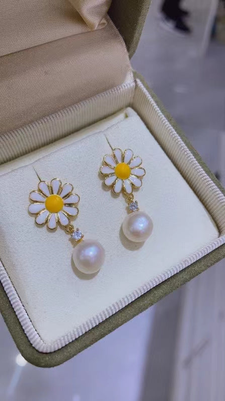 AAA2421 Freshwater Pearl Earrings for festival party daily with verification Mather's day Christmas day Valentine's Day Gift