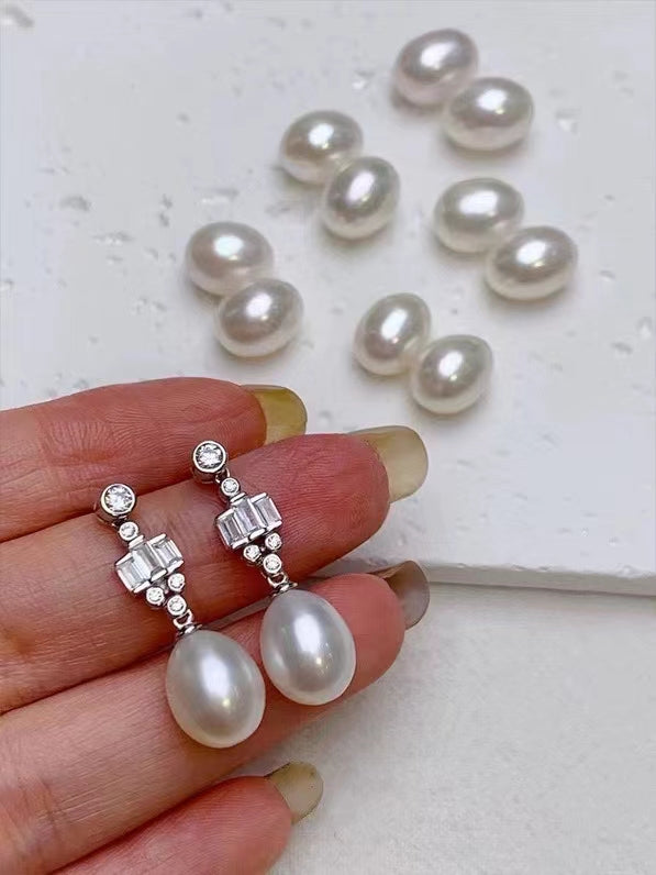 AAA2434 Freshwater Pearl Love Heart Earrings for festival party daily with verification Mather's day Christmas day Valentine's Day Gift