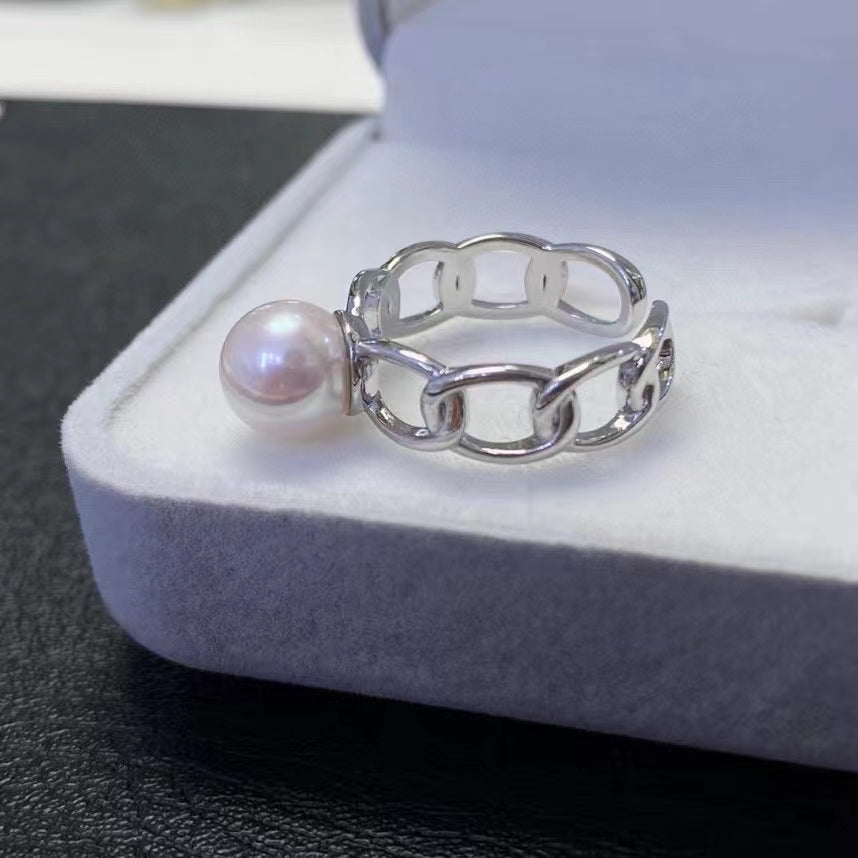 AAA2019 Freshwater Pearl Planet Rings for festival party daily with verification Mather's day Christmas day Valentine's Day Gift