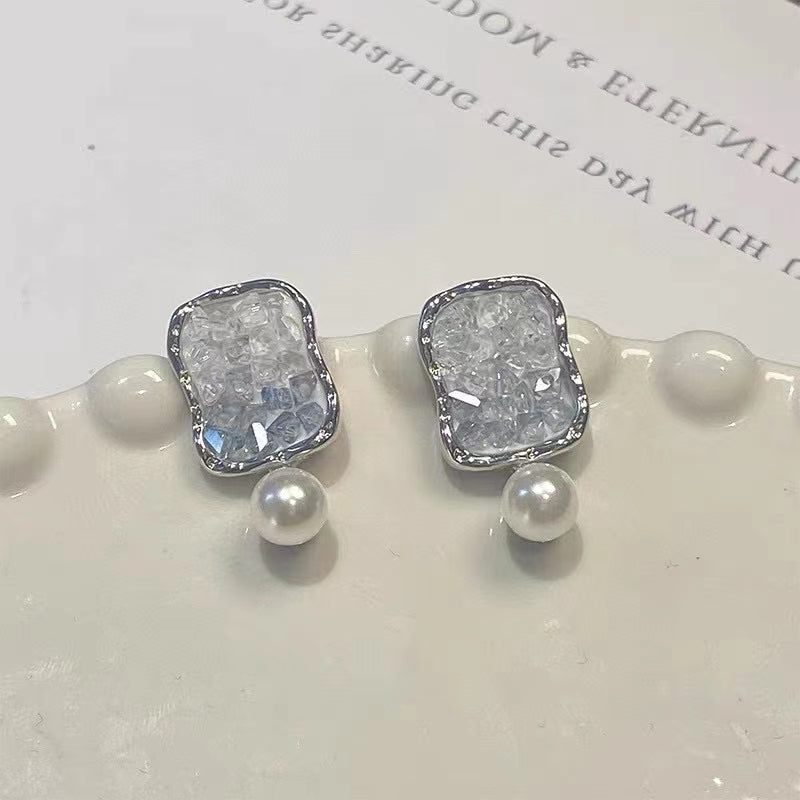 AAA2422 Freshwater Pearl Crystal Earrings for festival party daily with verification Mather's day Christmas day Valentine's Day Gift