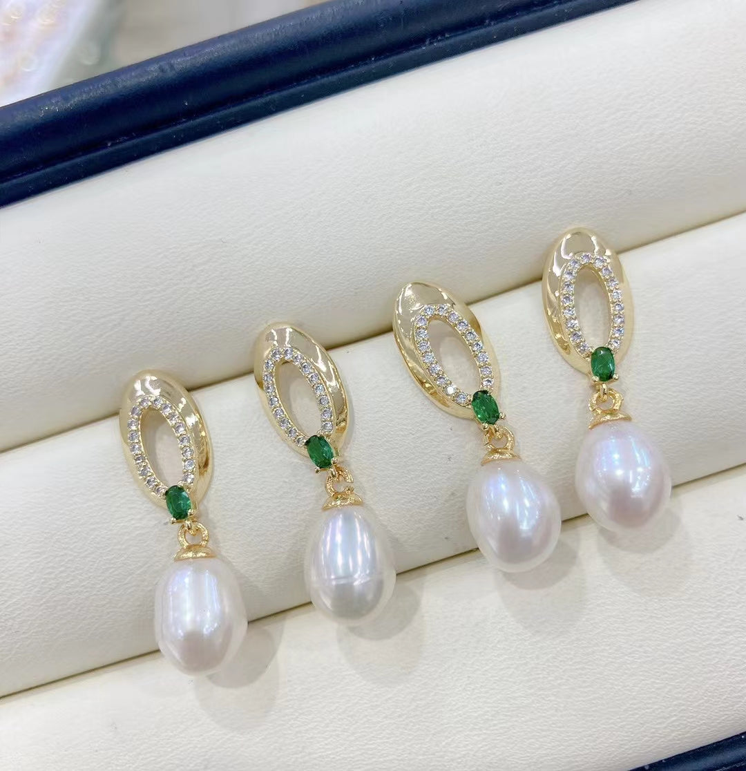 AAA2401 Freshwater Pearl Vivid Flower Earrings for festival party daily with verification Mather's day Christmas day Valentine's Day Gift