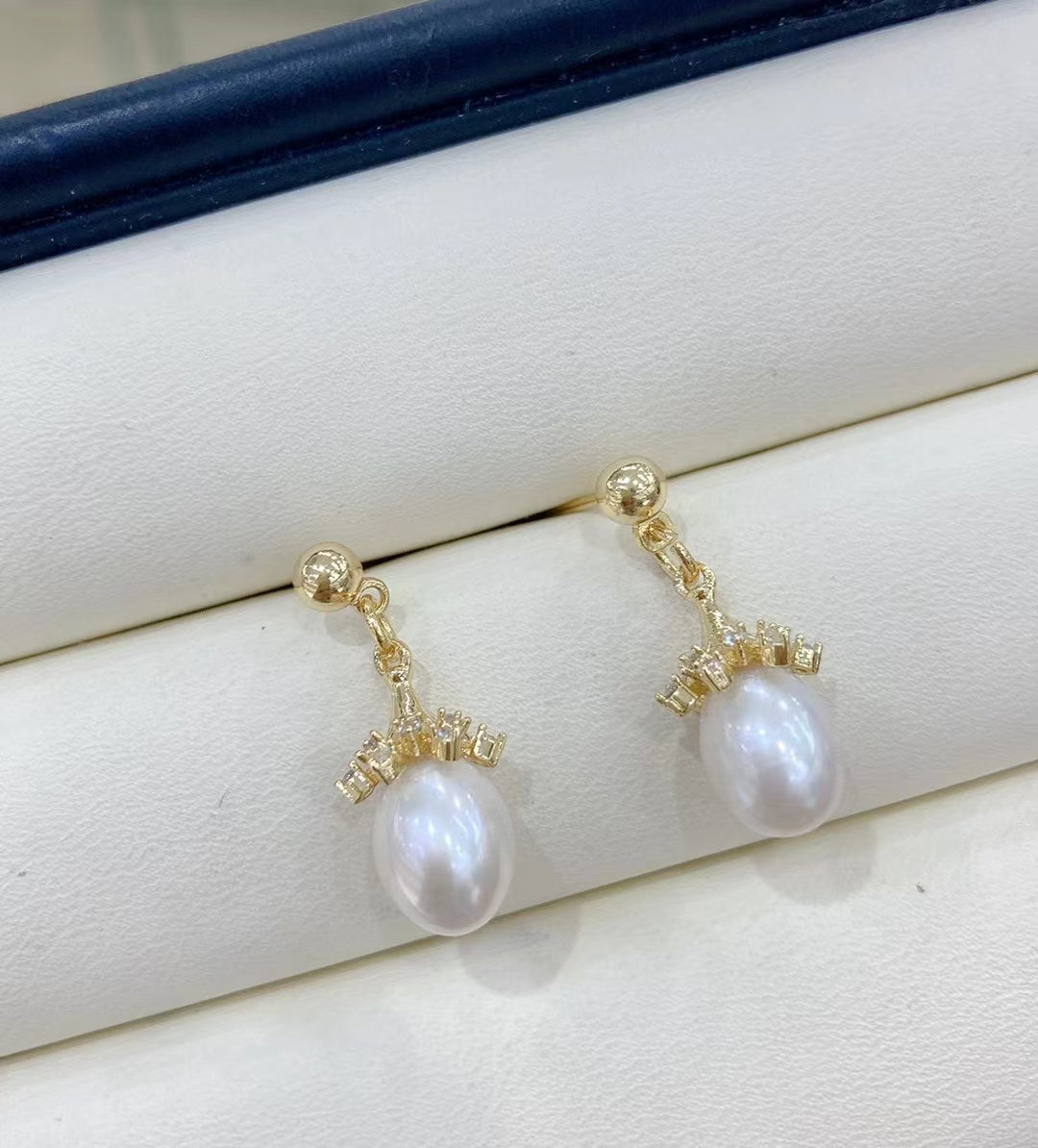 AAA2401 Freshwater Pearl Vivid Flower Earrings for festival party daily with verification Mather's day Christmas day Valentine's Day Gift