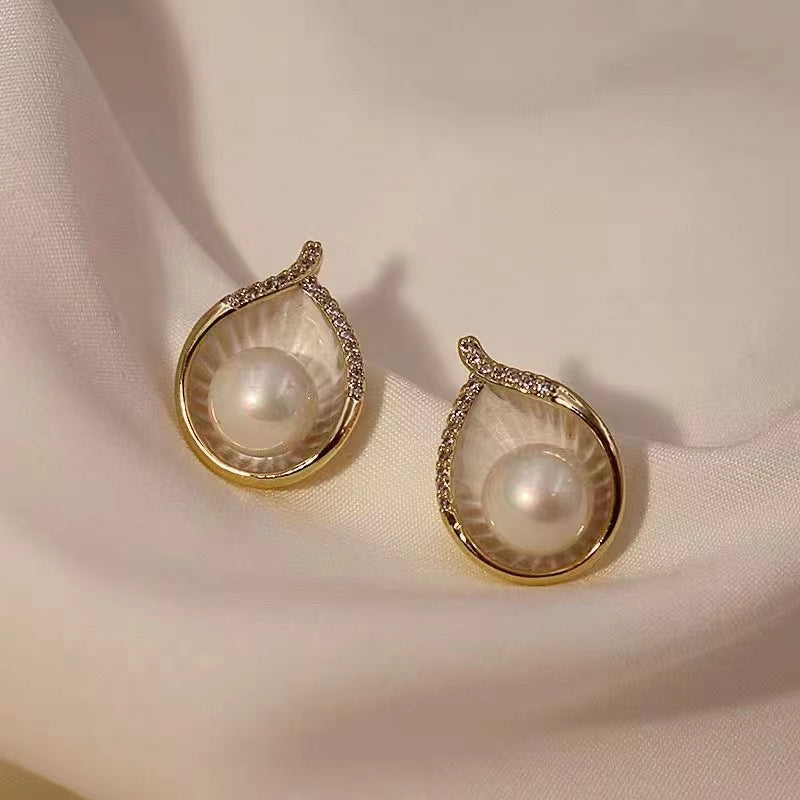 AAA2406 Freshwater Pearl Stars Earrings for festival party daily with verification Mather's day Christmas day Valentine's Day Gift