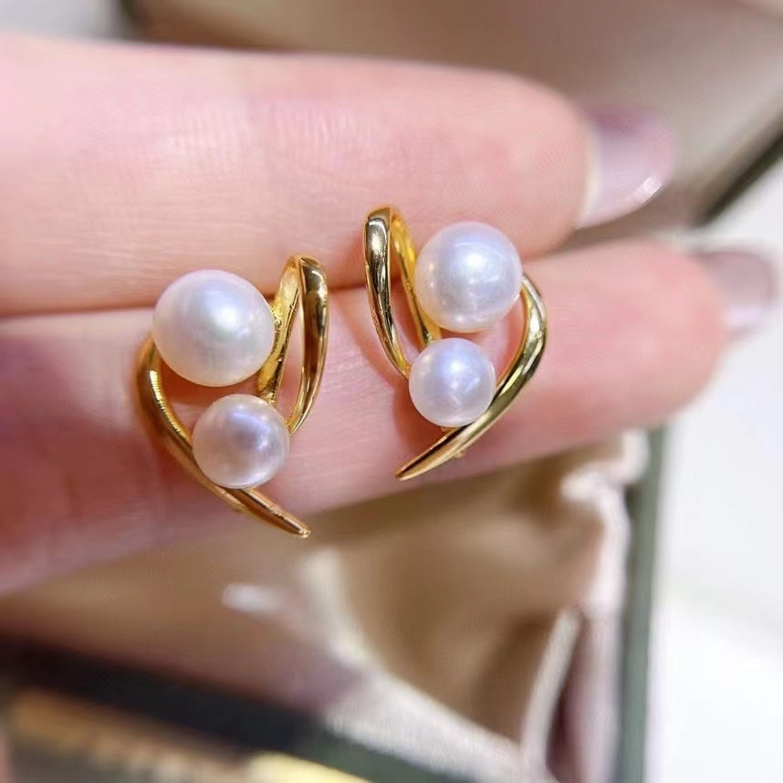 AAA2439 Freshwater Pearl Heart Earrings for festival party daily with verification Mather's day Christmas day Valentine's Day Gift